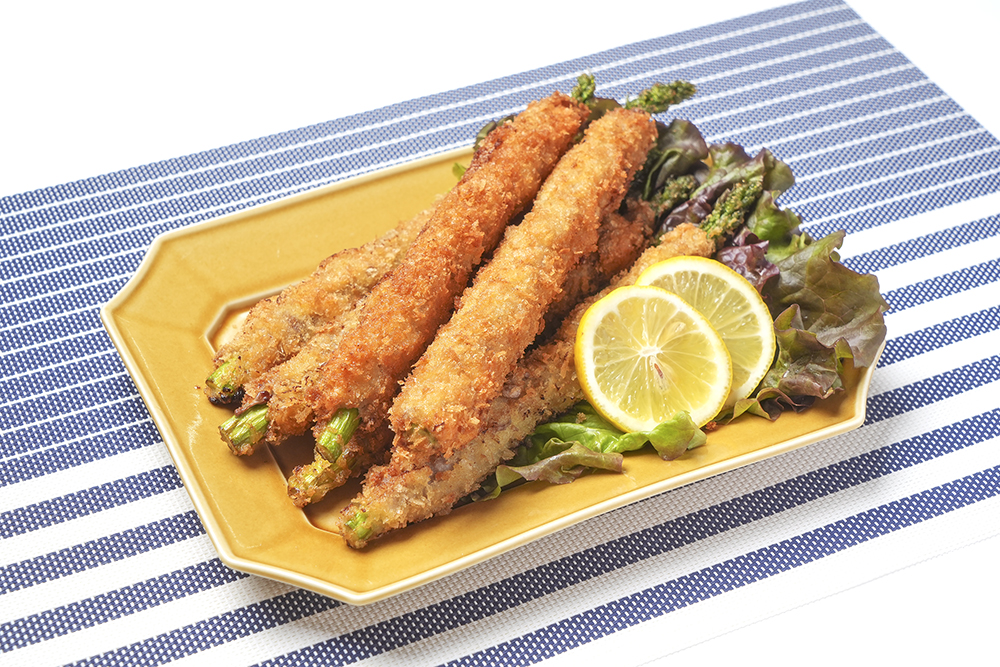 まるごとアスパラの肉巻きフライ